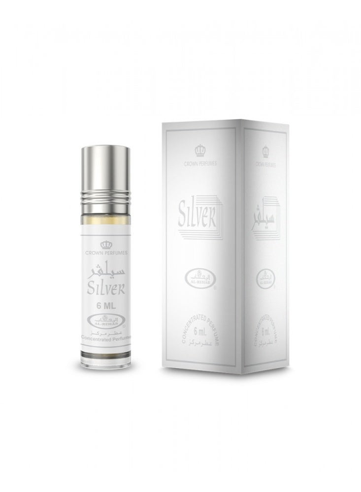 Al Rehab perfumes عطر مركز فضي 6 مل - Image 1